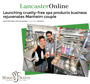 Lancaster Newspaper - Makes Scents Natural Spa Line