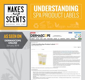 DERMASCOPE Magazine - January 2018 - Understanding Spa Product Labels