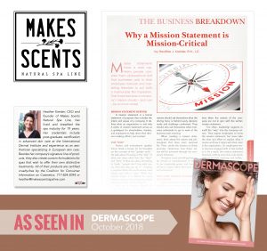 DERMASCOPE Magazine - October 2018 - Makes Scents Natural Spa Line