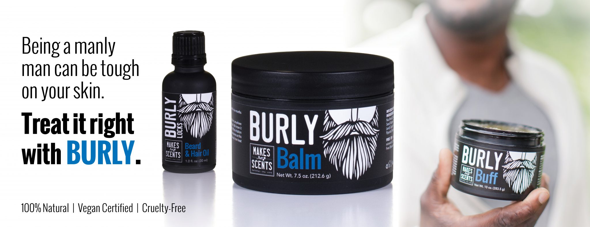 Burly - Men's Body Care - Vegan - Cruelty-Free - Makes Scents Natural Spa Line